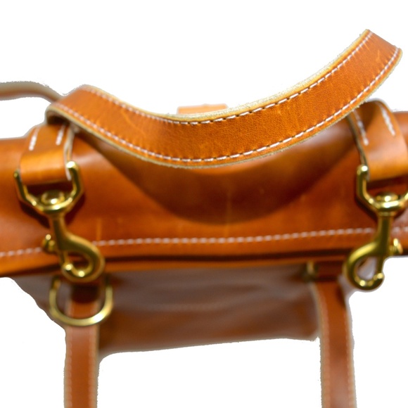 Iron Rivet Mini Backpack HONEY Leather Convertible Bag Hand Made in USA $350